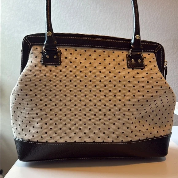 Kate Spade Black and Cream Polka Dot Shoulder Bag - Picture 2 of 6
